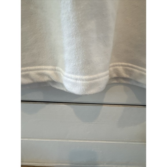 Lands End Serious Sweats Women's XL (18) 1/4 Zip Pullover Sweatshirt White - Picture 7 of 9